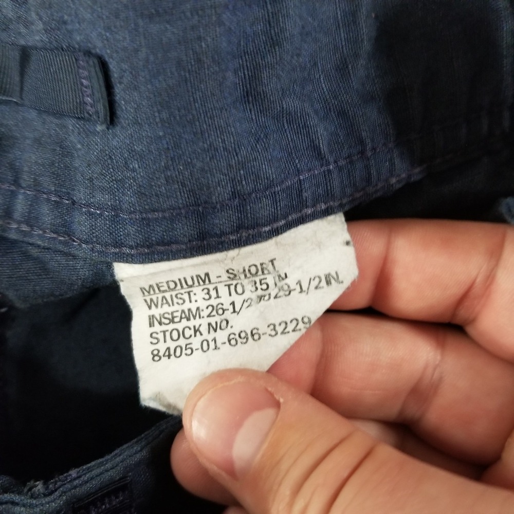 US Navy 2POC Two-Piece Flame Resistant FR Class 1 Trouser Medium Short (Stains) - Picture 8 of 9